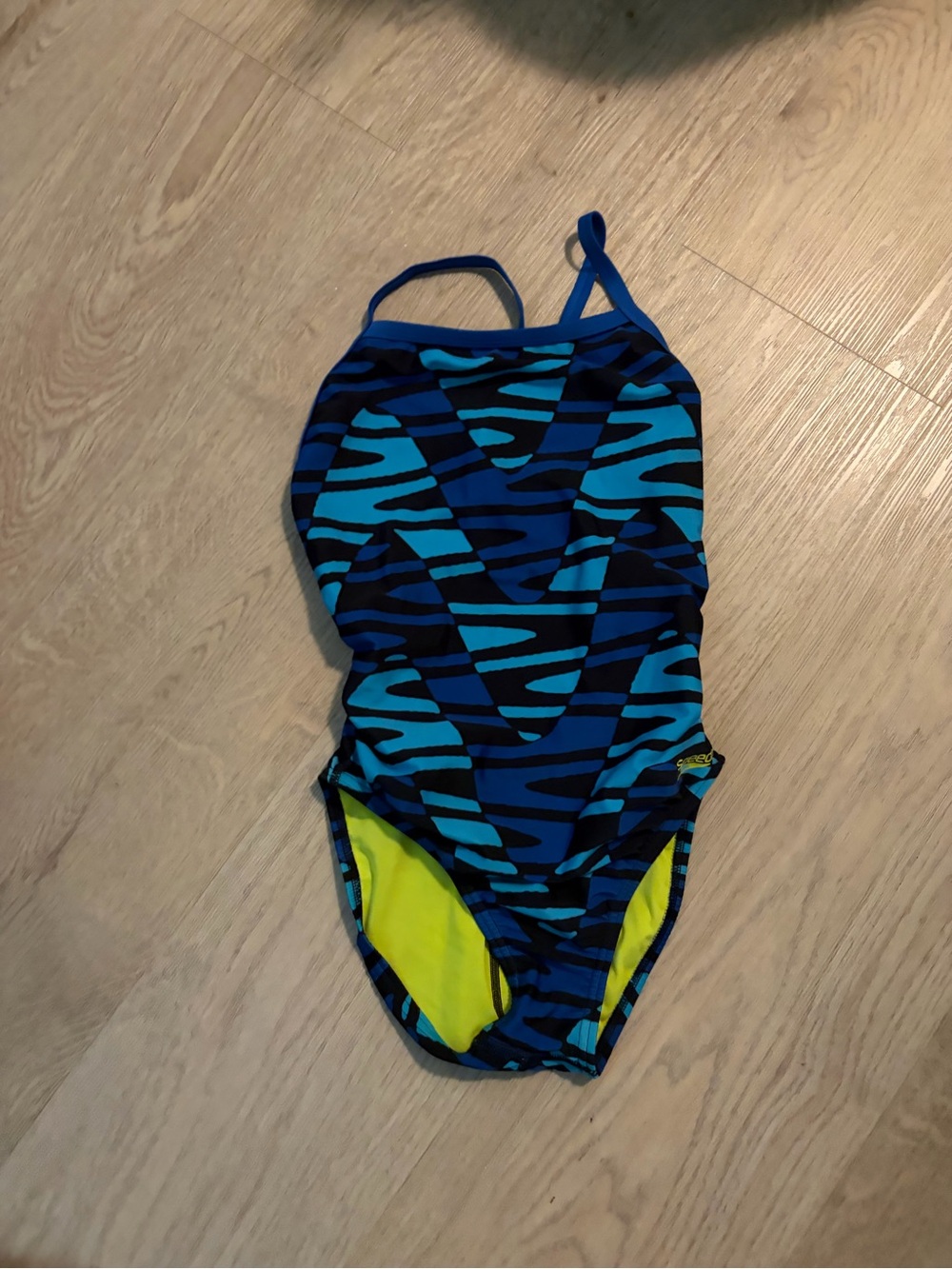 ' Blue Patterned One-Piece Swimsuit